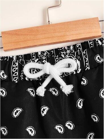 Boy's Paisley Shorts Boho Drawsring Casual Gym Beach Bandana Shorts Summer Shorts for Boys in Saudi Arabia
