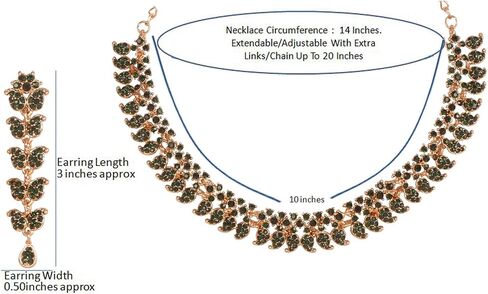 Touchstone Hollywood Glamour white crystals paisley motif grand jewelry necklace in antique tone for women (D298 White - 2) in Kuwait