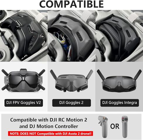شنطة افاتا صلبة لحمل دي جيه اي افاتا اف بي في من امازير، شنطة حمل محمولة للسفر لملحقات درون دي جيه اي افات (متوافقة مع نظارات دي جيه اي انتيجرا ونظارات V2 ونظارات 2), ترقية سعة كبيرة, ترقية سعة كبيرة in Kuwait
