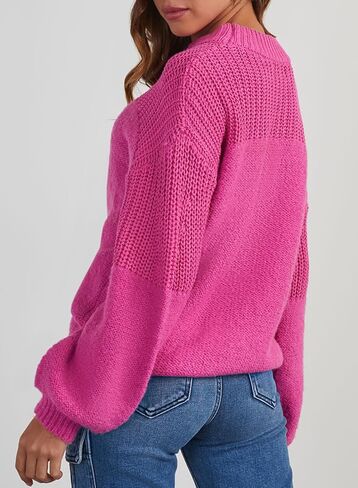 Dokotoo Women's Casual Long Sleeve Sweaters Loose Crewneck Knit Solid Pullover Sweater Jumper Tops in Saudi Arabia