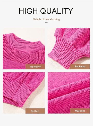 Dokotoo Women's Casual Long Sleeve Sweaters Loose Crewneck Knit Solid Pullover Sweater Jumper Tops in Saudi Arabia