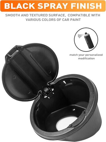Savadicar Gas Cap Cover, Fuel Filler Tank Door Compatible with 2018-2024 Jeep Wrangler JL JLU 2 and 4 Door, ABS + Aluminum Alloy Structure, Replacement Accessories, Black in Kuwait