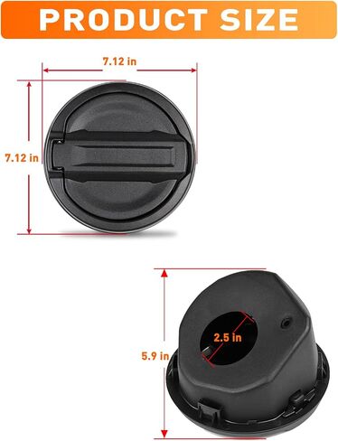 Savadicar Gas Cap Cover, Fuel Filler Tank Door Compatible with 2018-2024 Jeep Wrangler JL JLU 2 and 4 Door, ABS + Aluminum Alloy Structure, Replacement Accessories, Black in Kuwait