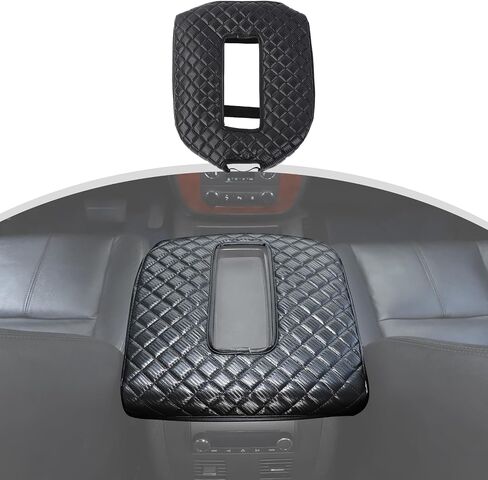 CheroCar Center Console Leather Armrest Pad Cover Interior Accessories for Silverado/Avalanche/Tahoe/Suburban/GMC YUKON 2007-2013 (Carbon Fiber) in Saudi Arabia