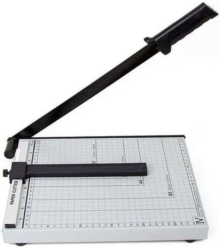 Paper Cutter for Cardstock Heavy Duty 12 inch, 12" Cut Length Guillotine Paper Trimmer for Cardstock Metal Base, 12 Sheets Capacity, for Home Office Classroom School in Saudi Arabia