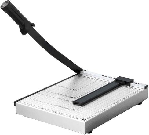 Paper Cutter for Cardstock Heavy Duty 12 inch, 12" Cut Length Guillotine Paper Trimmer for Cardstock Metal Base, 12 Sheets Capacity, for Home Office Classroom School in Saudi Arabia