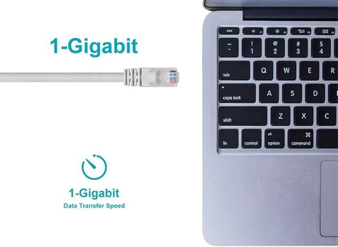كابل شبكة يو تي بي ايثرنت من مونوبرايس 1FT 24AWG Cat6 550 ميجاهرتز يو تي بي - ازرق in Kuwait