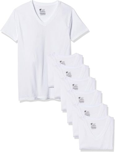 Hanes mens Comfortsoft V-Neck Tagless Tshirt 3 Pack in Saudi Arabia