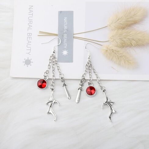 OKEYCH Bat B-oys Inspired Gift Azriel Rhysand Cassian Fan Gift A Court of Thorn and Roses Jewelry S-JM Bookish Gift in Kuwait