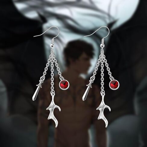 OKEYCH Bat B-oys Inspired Gift Azriel Rhysand Cassian Fan Gift A Court of Thorn and Roses Jewelry S-JM Bookish Gift in Kuwait