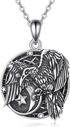 S925 Sterling Silver Celtic Owl/Moon Wolf/Horse/Dragon/Viking/Anchor Necklace Celtic Knot Pendant Necklace Irish Vintage Necklace Gifts for Women Teens Men Unisex in Saudi Arabia