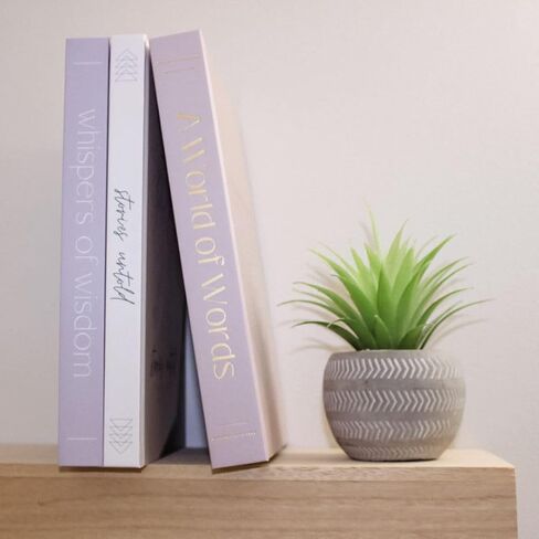 Faux Decorative Books - 3-Piece Coffee Table Decor Centerpiece Accents - Shelf Decor with Blank Pages, Pastel Colors, Varied Spine Thickness, Elegant Hardcover Designs - Shelf & Mantel Decorations in Saudi Arabia