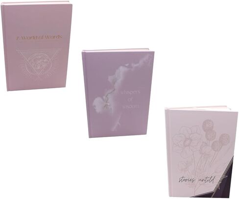 Faux Decorative Books - 3-Piece Coffee Table Decor Centerpiece Accents - Shelf Decor with Blank Pages, Pastel Colors, Varied Spine Thickness, Elegant Hardcover Designs - Shelf & Mantel Decorations in Saudi Arabia