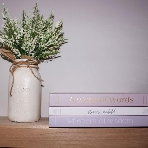 Faux Decorative Books - 3-Piece Coffee Table Decor Centerpiece Accents - Shelf Decor with Blank Pages, Pastel Colors, Varied Spine Thickness, Elegant Hardcover Designs - Shelf & Mantel Decorations in Saudi Arabia