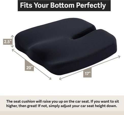 Elmara Doctor-Designed Car Seat Cushions for Driving – Car Seat Back Support, Driver Seat Cushion and Back Cushion for Car, Pillow for Driving Seat – The Ultimate Comfort Solution for Cars (Black) in Saudi Arabia