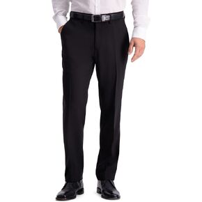 Kenneth Cole Reaction Men's Techni-Cole Mini Check Modern Fit Flat Front Dress Pant, Black, 38x34