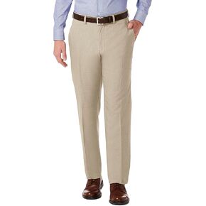 Kenneth Cole Reaction Men's Techni-Cole Mini Check Modern Fit Flat Front Dress Pant, Black, 38x34