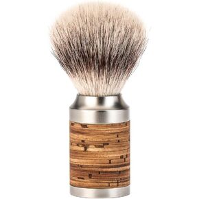 MÜHLE Rocca Stainless Steel/Birch Bark Silvertip Fibre Shaving Brush in Kuwait