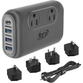 230-Watt Step Down 220V to 110V Voltage Converter & International Travel Adapter/Power Converter with USB C Port 18W- [Use for USA Appliance Overseas in Europe, Australia, UK, Ireland and More]