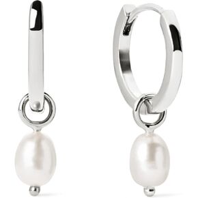 Ana Luisa Pearl Huggie Hoops - Frida | 14K Gold Plated Hoops & 2-in-1 Unique Design | Hypoallergenic, Water-Resistant & Tarnish-Free Hoop Earrings | Huggie Earrings | Feature a Freshwater Pearl