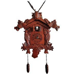 NP Deer Head Cuckoo Clock on Wall Living Room Wall Clock Bird Sing Alarm Clock Cuckoo for Children Room