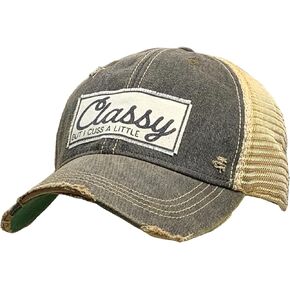 VINTAGE LIFE Baseball Cap for Women Funny Trucker Hat Cute Distressed Ball Caps (Coffee Until Cocktails, Black)