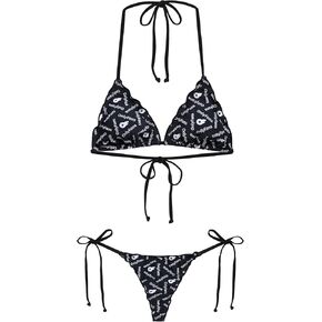 OnlyFans Women's Triangle Bikini Set – Halter Swimsuit with Adjustable Tie Straps, Two-Piece Bathing Suit in Kuwait