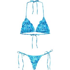 OnlyFans Women's Triangle Bikini Set – Halter Swimsuit with Adjustable Tie Straps, Two-Piece Bathing Suit in Kuwait