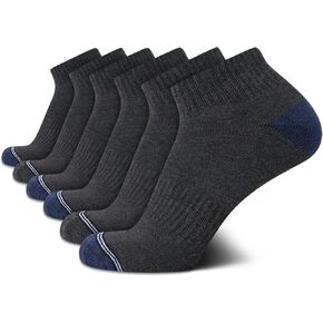 Nautica Men's Performance Quarter Socks with Cushioned Comfort (6 Pack)