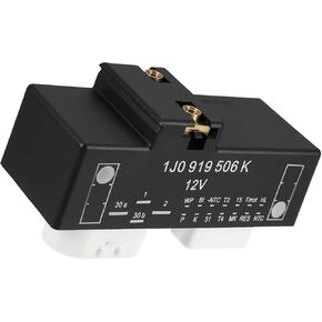 Motoforti Electric Cooling Fan Control Module Relay Radiator Unit, for Volkswagen Beetle 2000-2010, Plastic Metal, No.1J0919506K, Black White