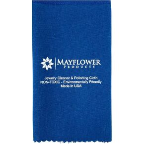 Mayflower Polishing Cloth for Silver, Gold, Platinum USA Made. Pure Cotton Pro Size Cleaning Cloth That Shines Like New Jewelry Watches Engagement Rings Silverware Coins Diamonds Musical Instruments