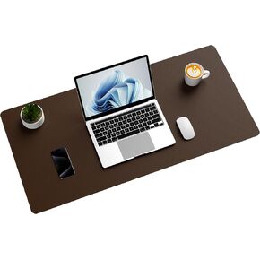 Aothia Genuine Leather Desk Pad, Large Mouse Pad, Real Leather Office Desk Mat, 31.5" x 15.7" Non-Slip Desk Blotter, Laptop Desk Pad, Waterproof Desk Writing Pad for Office and Home, Black