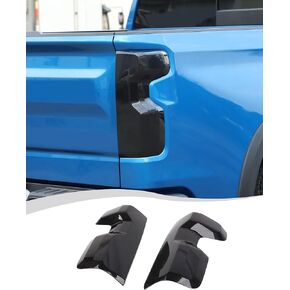 Hoolcar Tail Light Lamp Cover Guard Trim Bezel Frame Decor Exterior Accessories Compatible with Chevrolet Silverado 2022 2023, Smoked Black