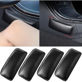 4 Pack Soft Leather Car Center Console Knee Leg Elbow Cushion Pad, Car Knee Cushion Elbow Pillow Thigh Support Comfort Pillow