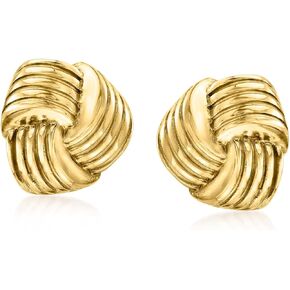 Ross-Simons Italian 14kt Yellow Gold Puffed Knot Clip-On Earrings