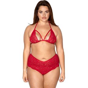 مجموعة الملابس الداخلية النسائية الذكية والمثيرة Bralette واللباس الداخلي Crotchless