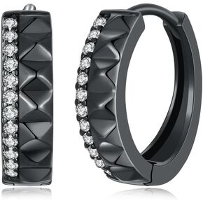 هوب أقراط الرجال رائعة مطعمة تشيكوسلوفاكيا حجر رجالي هوب أقراط خفيفة الوزن ومريحة هوب أقراط للأصدقاء الأخوة الأخوات in Kuwait