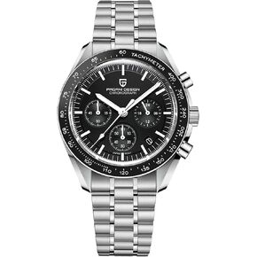 Pagani Design Men's Quartz Watches Chronograph. Men's Watches, Japanese Quartz Movement, 100 Water Resistant, Stainless Steel Bracelet, Automatic Date Sapphire Chronograph.