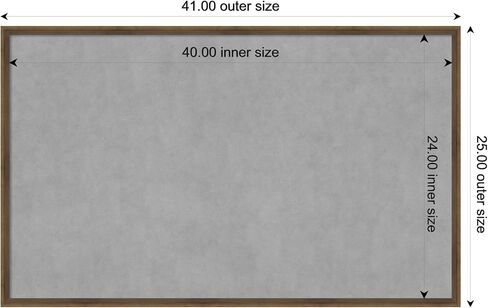 Amanti Art Framed Magnetic Board (41 x 25) Lucie Light Bronze Magnet Board, Large Magnetic Bulletin Board for Office Decor, Mudroom, Kitchen or Organization Drop Zone from WI, USA in Kuwait