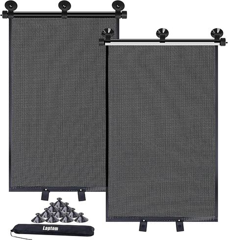Car Window Shade, Car Roller Sunshade for Baby, Retractable Car Window Shade for Side Window, Car Sun Shade Helps Block Sun Glare and Heat (2 Pack) in Saudi Arabia