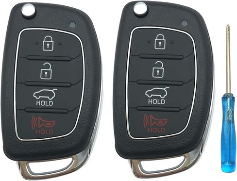 Replacement Keyless Entry Flip Folding Key Fob Cover Case Fit for Hyundai Santa fe Sonata Tucson Key Fob Shell 3 Buttons in Kuwait