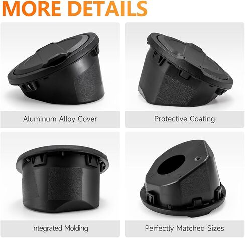 Gas Cap Cover Fuel Tank Door for 2018-2023 2024 Jeep Wrangler JL JLU 2/4 Door, Banhao ABS + Aluminum Alloy Construction, Black in Saudi Arabia
