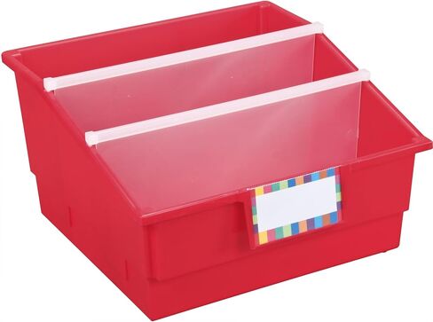 Really Good Stuff Picture Book Bins with Dividers - 6 Bins - 8?" W x 13?" D x 7?" H - Classroom Decor - Library Organization in Saudi Arabia