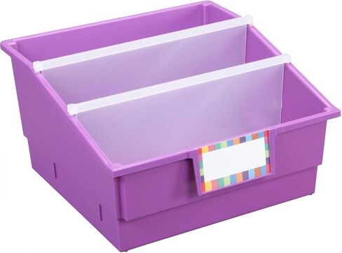 Really Good Stuff Picture Book Bins with Dividers - 6 Bins - 8?" W x 13?" D x 7?" H - Classroom Decor - Library Organization in Saudi Arabia