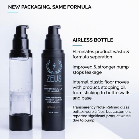 ZEUS Refined Beard Oil, Long Lasting, Thick & Fast Absorbing Oil, Leave In Beard Conditioner – MADE IN USA (Verbena Lime) 2 oz. in Saudi Arabia