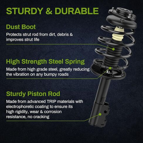 AUTOSAVER88 Front Complete Struts Compatible with 2003-2008 Corolla, Quick Strut Shock Absorber Assembly Kit 2 pcs in Saudi Arabia