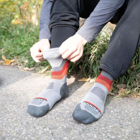 GRIP6 Wool Socks Mens 2 Pack | Thick Wool Hiking Socks | Overland Blue Large in Kuwait