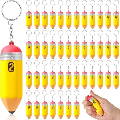 Back to School Gift Bulk for Teacher Cute Foam Squeeze Pencil Keychains First Day of School Gift for Student Party in Saudi Arabia