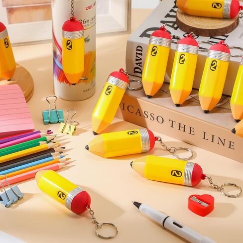 Back to School Gift Bulk for Teacher Cute Foam Squeeze Pencil Keychains First Day of School Gift for Student Party in Saudi Arabia