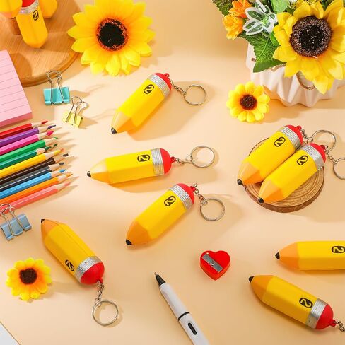 Back to School Gift Bulk for Teacher Cute Foam Squeeze Pencil Keychains First Day of School Gift for Student Party in Saudi Arabia